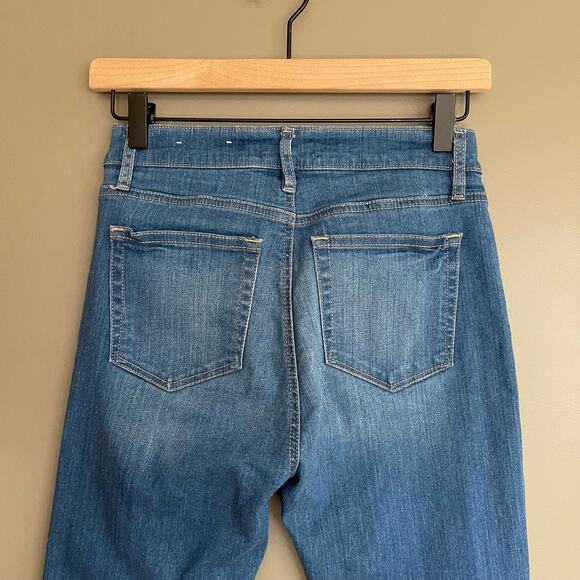 LOFT Skinny Jeans in Bright Mid Vintage Wash Mid Rise Chewed‎ Hem Blue Size 0/25 - Picture 11 of 16